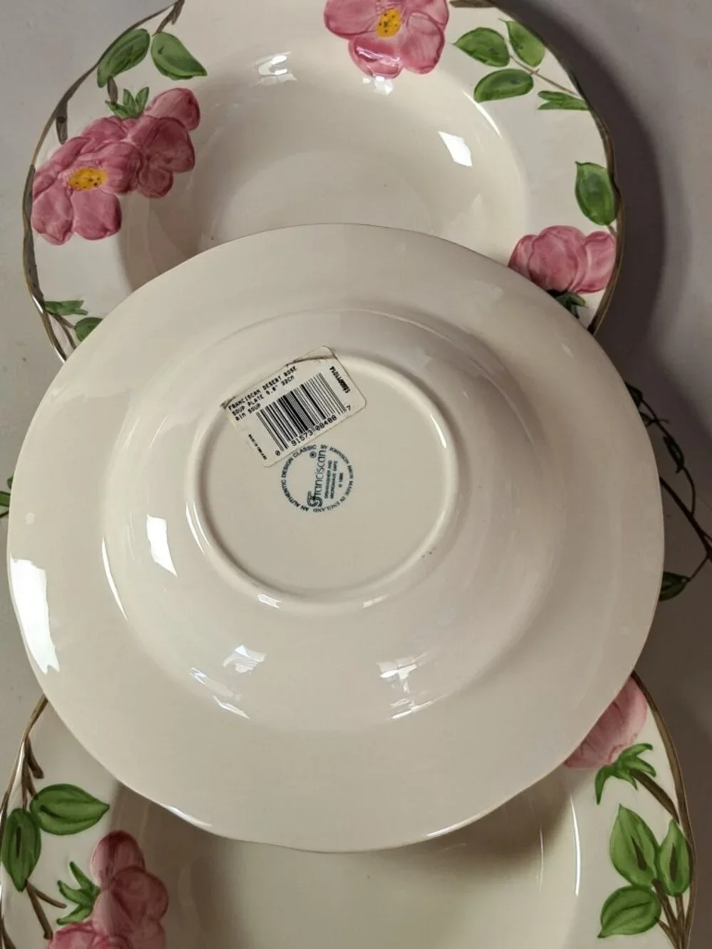 Franciscan Desert Rose Set of 2  8.5”Rimmed Soup Bowls Made in USA
